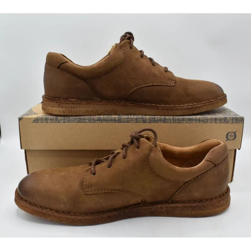 Born Mens Size 9‎ Starwind Brown Carafe Nubuck Leather Oxford Casual Dress Shoes